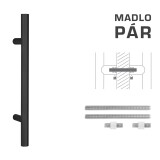 RUČICA MP šifra K00 Ø 30 mm UN (BS - crna mat) - par - MP BS (mat crna)