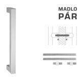 RUČICA MP šifra K02K 25x25 mm UN - par (BN - Četkani nehrđajući čelik) - MP BN (brušeni nehrđajući čelik)