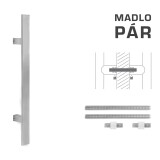 RUČICA MP šifra K41S 40x10 mm UN - par (BN - Brušeni nehrđajući čelik) - MP BN (brušeni nehrđajući čelik)