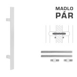 RUČICA MP šifra K41S 40x10 mm UN - par (WS - Bijela mat) - MP WS (bijeli mat)