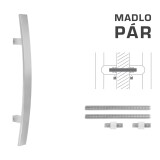 RUČICA MP šifra K41C 40x10 mm UN - par (BN - Brušeni nehrđajući čelik) - MP BN (brušeni nehrđajući čelik)