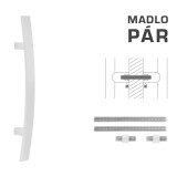 RUČICA MP šifra K41C 40x10 mm UN - par (WS - Bijela mat) - MP WS (bijeli mat)