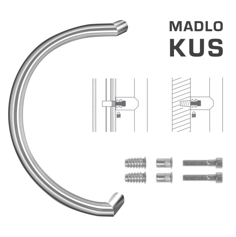 RUČKA MP šifra K16 Ø 30 mm SP - kom (BN - Četkani nehrđajući čelik)