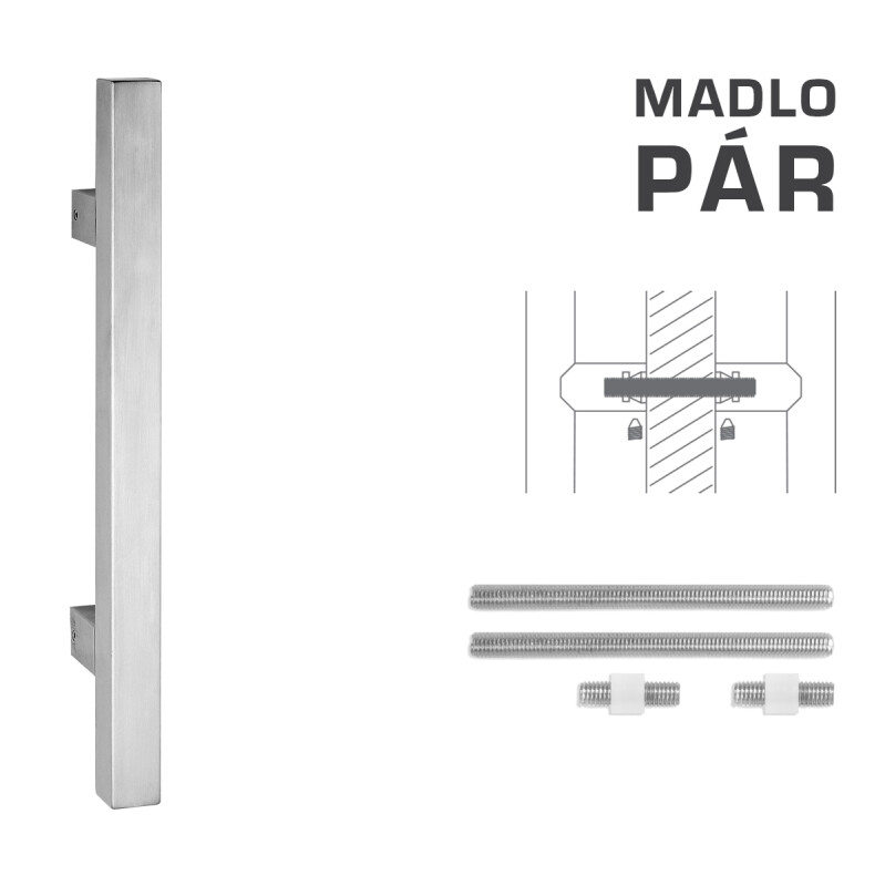 RUČICA MP šifra K31 25x25 mm UN - par (BN - Četkani nehrđajući čelik)