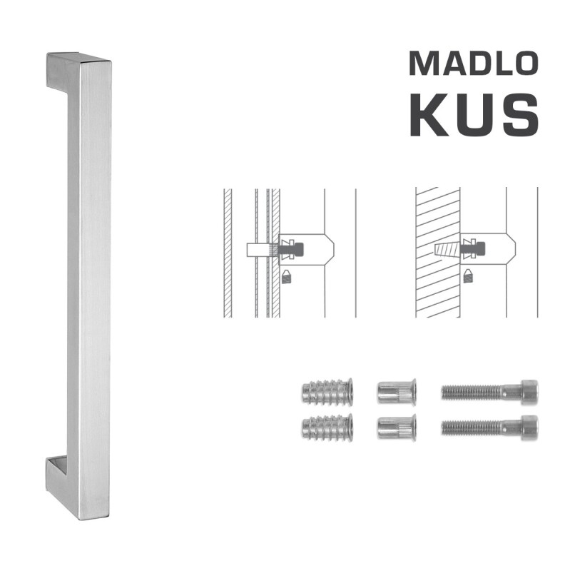 KVAKA ZA VRATA MP šifra K02K 25x25 mm SP - kom (BN - Četkani nehrđajući čelik)