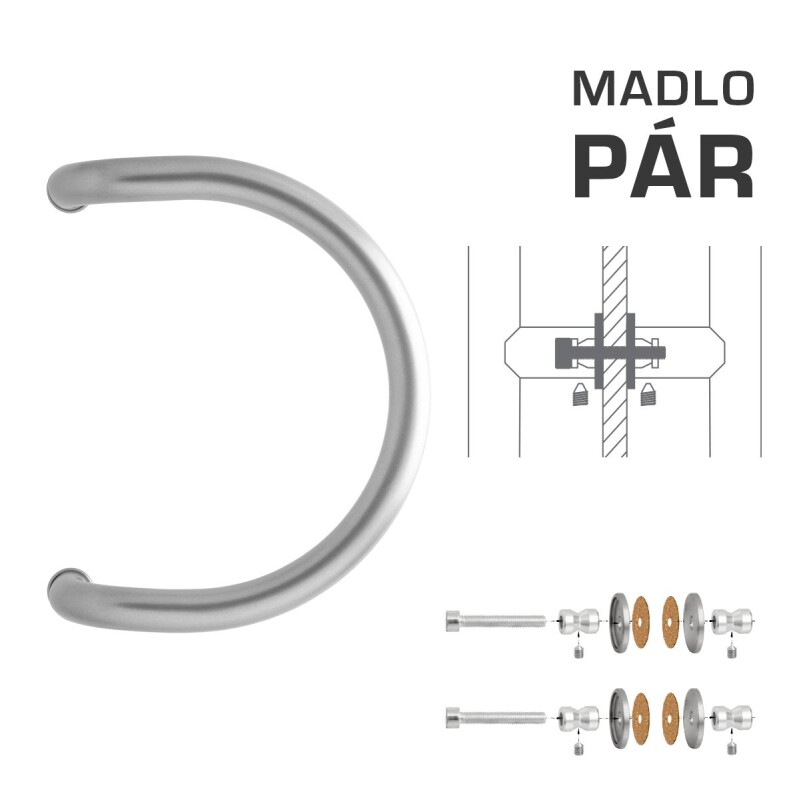 KVAKA MP M1 WA/AS-STAKLO - par (Srebrna RAL 9006)