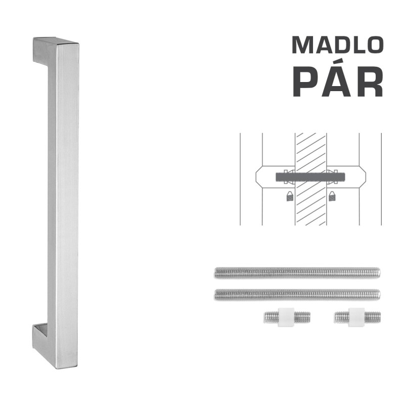 RUČICA MP šifra K02K 25x25 mm UN - par (BN - Četkani nehrđajući čelik)