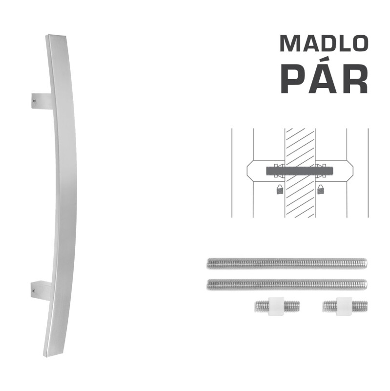 RUČICA MP šifra K41C 40x10 mm UN - par (BN - Brušeni nehrđajući čelik)