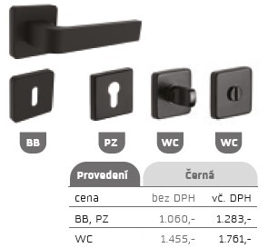 Okov za vrata ROSTEX DANTE/H sa klinovima (CRNI)