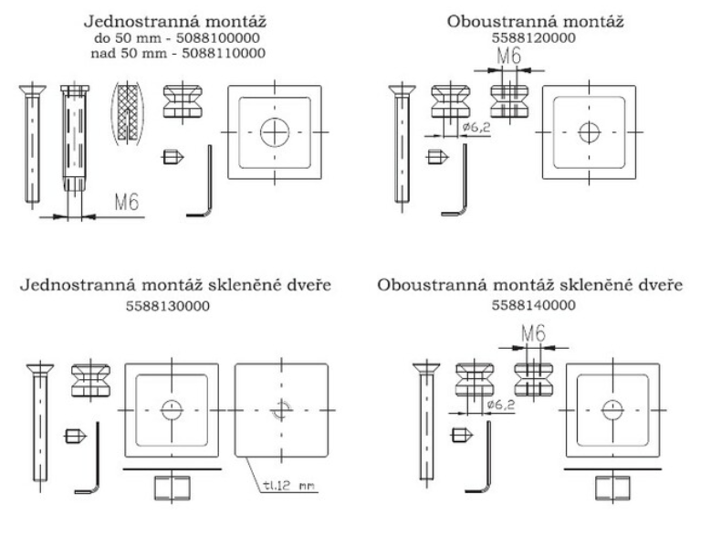 Kvaka za vrata ROSTEX OMEGA (MAT INOX)