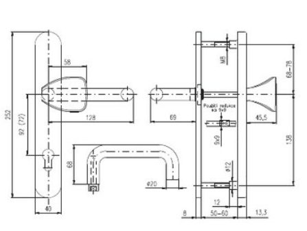 Sigurnosni okovi ROSTEX BK RX 802-40 PANIC (MAT INOX)