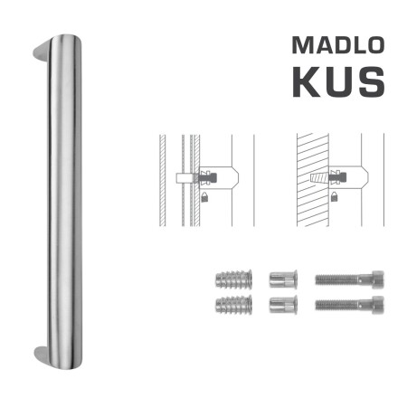 MP FT - RUČKA šifra K40 40x20 mm SP (BN - Četkani nehrđajući čelik) - kom.