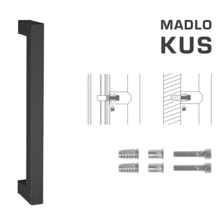 KVAKA MP šifra K02K 25x25 mm SP - kom (BS - Mat crna)