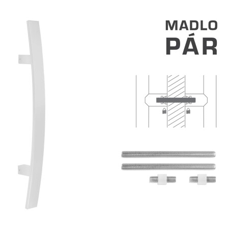 RUČICA MP šifra K41C 40x10 mm UN - par (WS - Bijela mat)