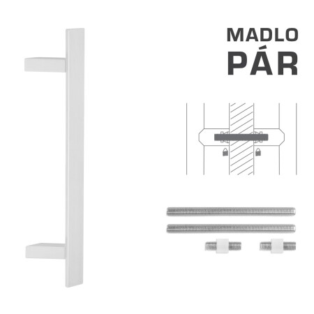 KVAKA MP šifra K41Z 40x10 mm UN - par (WS - Bijela mat)