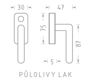 Okov za prozore ACT polumaslinasto lakirano (BIJELO)