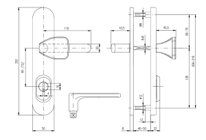 Sigurnosni okovi ROSTEX BK RX 1-50 EXCLUSIVE 3. klase (INOX MAT TITAN GOLD)