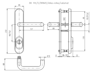 Sigurnosni okovi ROSTEX BK R4/O BRAVO (MAT INOX)