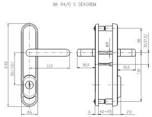 Sigurnosni okovi ROSTEX BK R4/O DEKOR (KROMIRANI INOX)