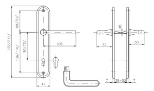 Okov za vrata ROSTEX KLASIK (SJAJNI KROM - INOX)