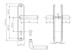 Okov za vrata ROSTEX REAL (SJAJNI KROM - INOX)