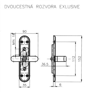 ROSTEX EXCLUSIVE dvosmjerni prozorski okvir (KROMIRANI INOX)