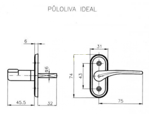 Prozor polumaslinasti ROSTEX IDEAL (KROM INOX)