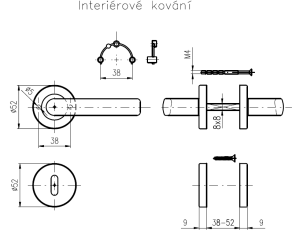 Okov za vrata ROSTEX ALBACETE (MAT INOX)