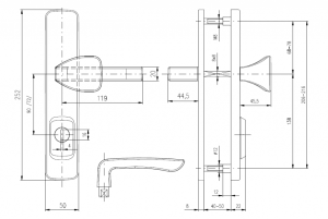 Sigurnosni okovi ROSTEX BK RX 802 ASTRA (MAT INOX)