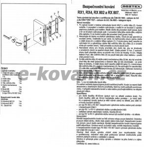 Sigurnosna armatura ROSTEX BK RX 1 ASTRA 3. klase (KROM-NERĐAJUĆI ČELIK)