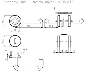 Okov za objekte ROSTEX ALBACETE (MAT NEHRĐAJUĆI ČELIK)