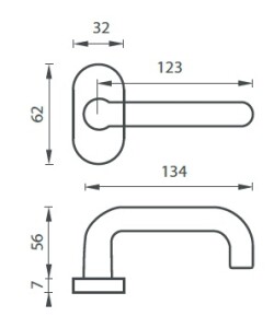 Okov za vrata MP Coslan-R oval (F1)