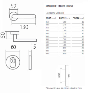 Sigurnosni set TWIN BLOCK FL DEF/MADLO (E) - ravna rozeta