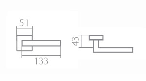 Okov za vrata TWIN INNER P 660 HR (CH-SAT-LN)