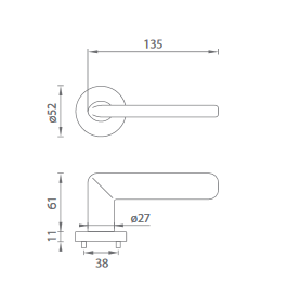 Okov za vrata MP Eliptica - R 3098 (NP - Nickel pearl)