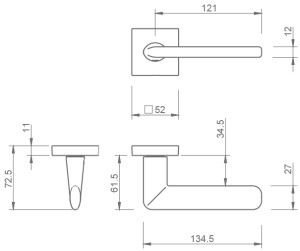 Okov za vrata MP Eliptica-HR 3098Q (NP - Nickel pearl)