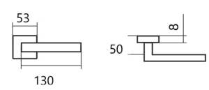 Okov za vrata TWIN LEKO CUBOID HR H 1682 METAL (E EN 1906 klasa 3)