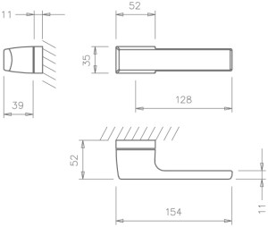 Okov za vrata MP TI - MELODY - RT 3099RT (T - Titanium)