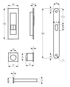 Školjke za klizna vrata TWIN KIT set Quatro BB (XR, XR-S, XR-I, XR-T, CH-SAT, CH)