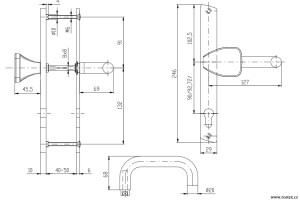 Okov za vrata ROSTEX 850 JUGO (MAT INOX)