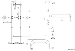 Okov za vrata ROSTEX 850 JUGO (MAT INOX)