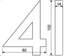 Kućni brojevi RICHTER 3D (mat crni)