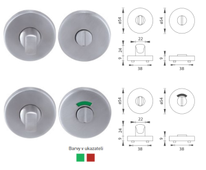 Rozeta za vrata MP Rosette-R (BRUŠENI INOX)