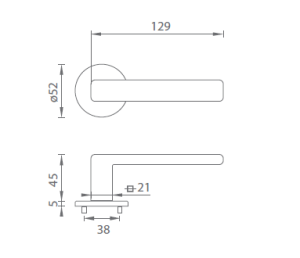 Okov za vrata MP TI - SONIA - R 3095 5S (T - Titanium)