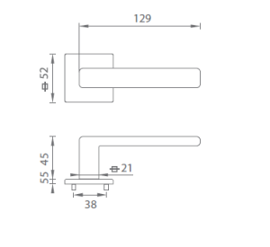 Okov za vrata MP Sonia HR 3095 5 S (WS)