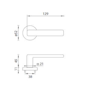 Okov za vrata MP TI - SONIA - R 3095 5S (T - Titanium)