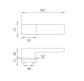 Okov za vrata MP TI - GORDO - RT 4084RT (T - Titanium)