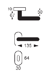 Okov za vrata Lienbacher Cuba OR (inox mat)