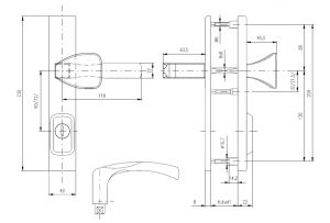 Sigurnosne armature ROSTEX BK RN1 MANDELO (ČELIČNI MAT)