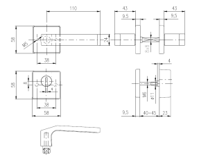 Sigurnosni okovi ROSTEX BK RX4/H Treviso (MAT INOX)